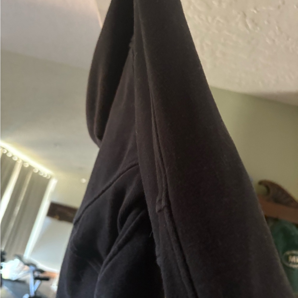 lululemon athletica Black scuba pullover cropped with hood